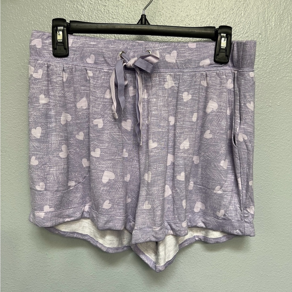 Splendid Heart Print Sleep Lounge PJ Shorts